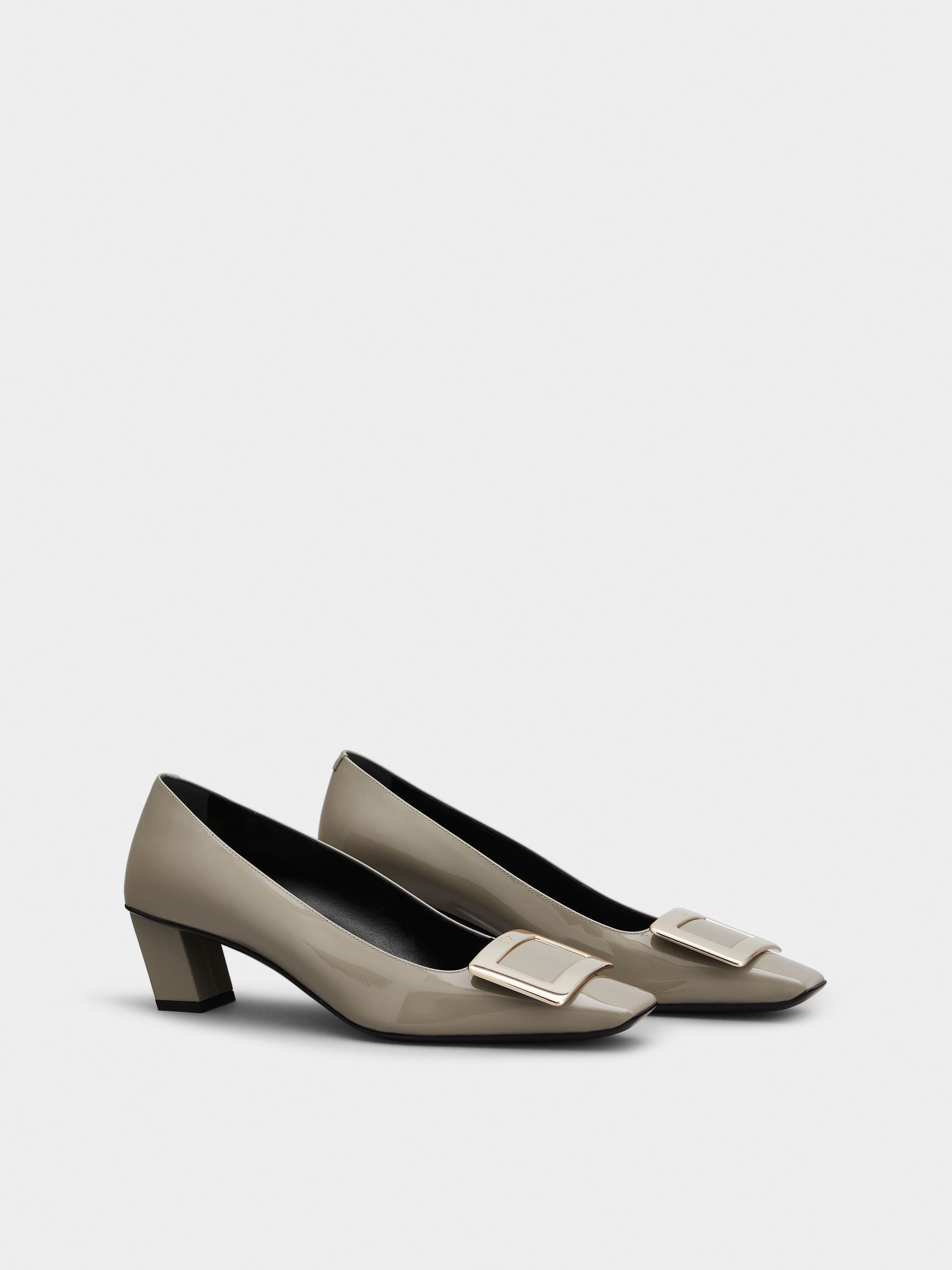 Belle Vivier Metal Buckle Pumps in Patent Leather - 3