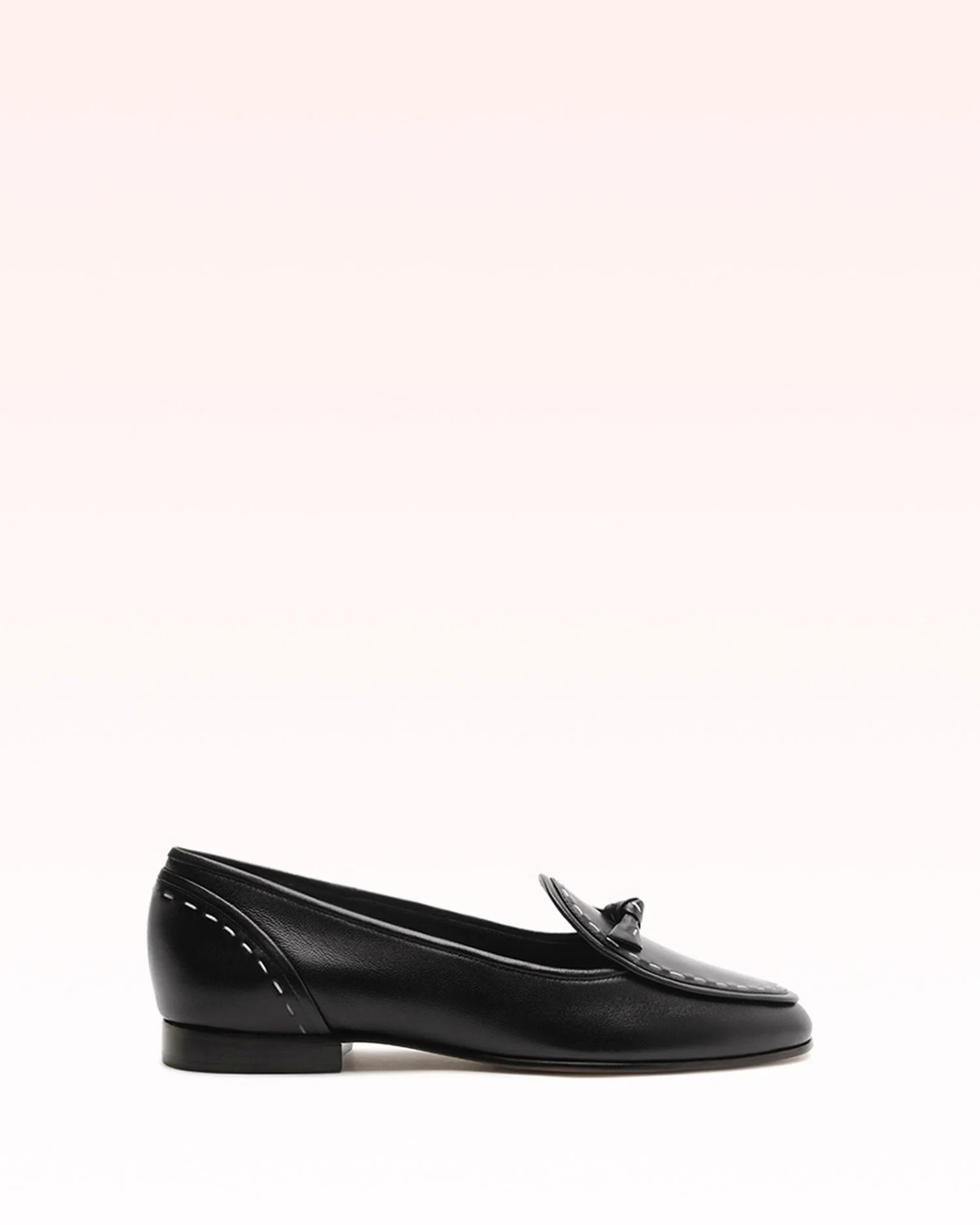 SLIM CLARITA TOPSTITCH LOAFER BLACK - 1