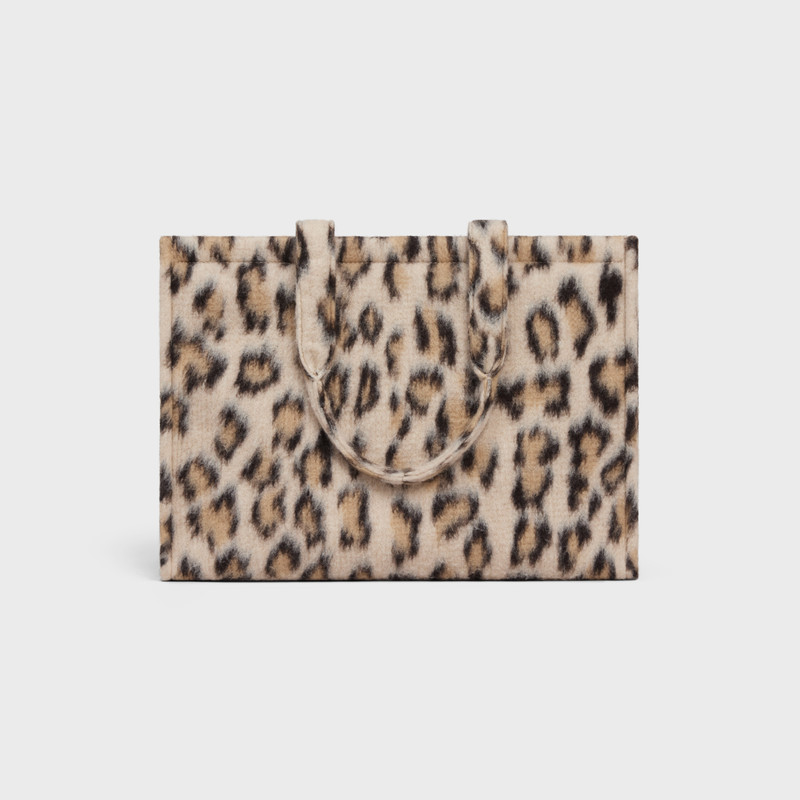 Large Cabas Thais in LEOPARD TEXTILE AND CALFSKIN 3