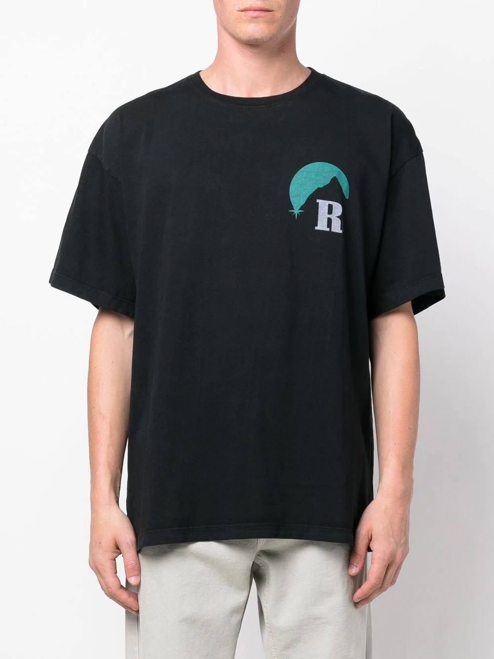 mountain logo cotton T-shirt - 3