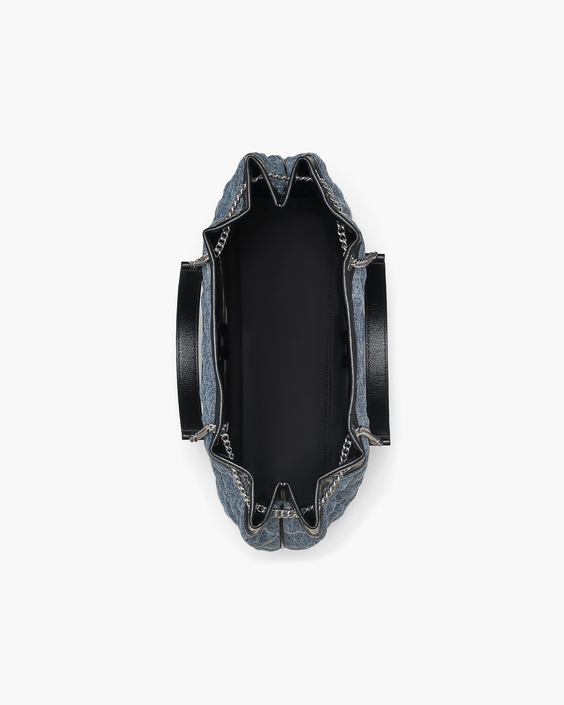 THE QUILTED DENIM LARGE CHAIN SACK BAG - 6