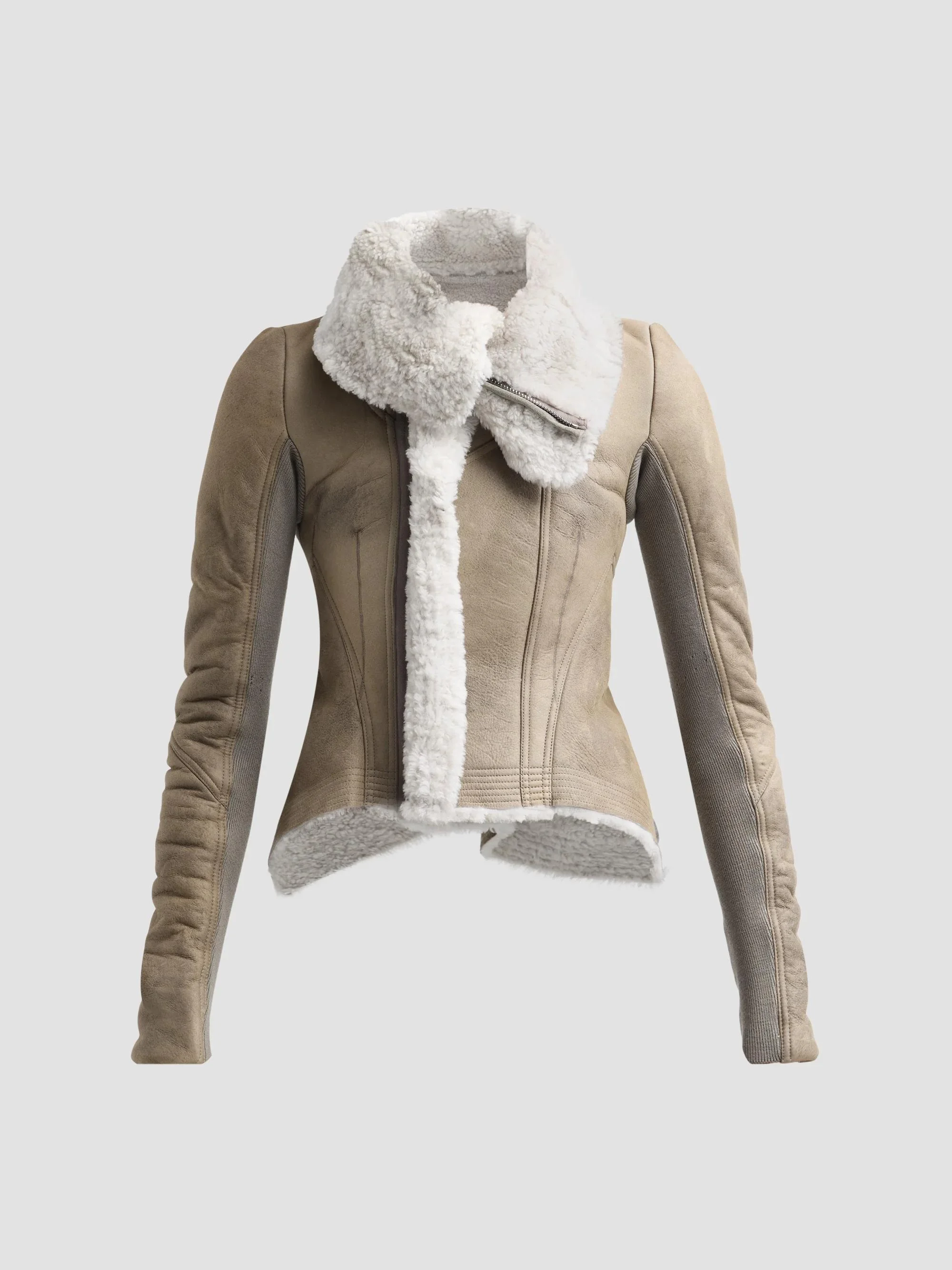 Women's Naska Leather Jacket - Dark Pearl Bleach - 1