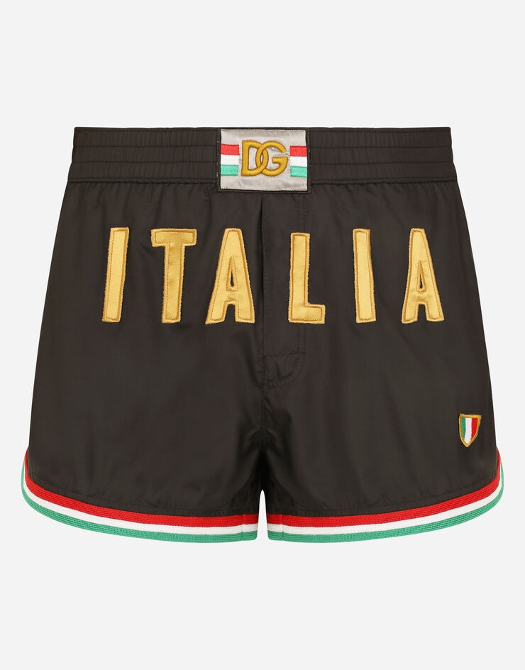 Short swim shorts with Italy DG patch - 1