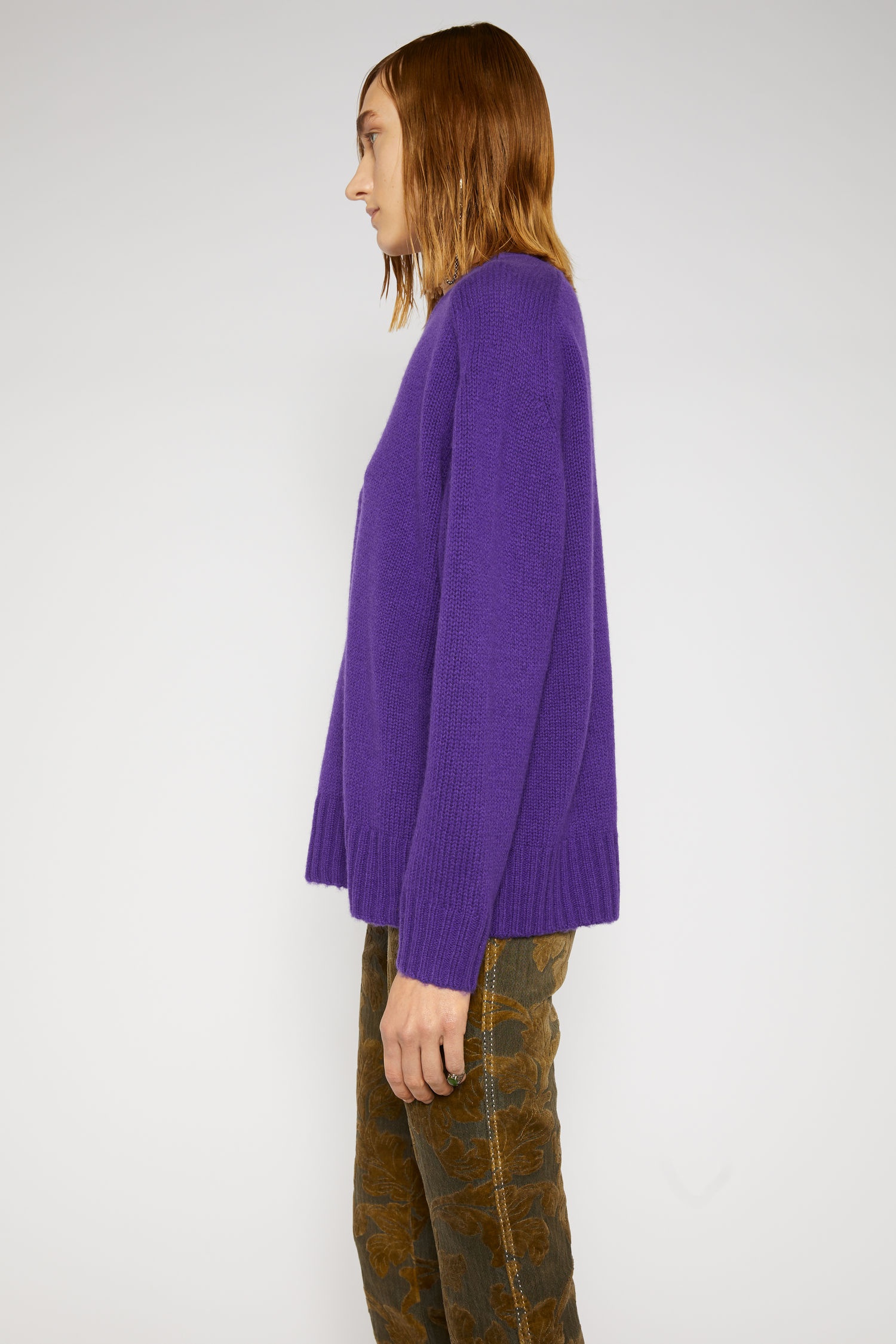 Shetland wool sweater electric purple - 3