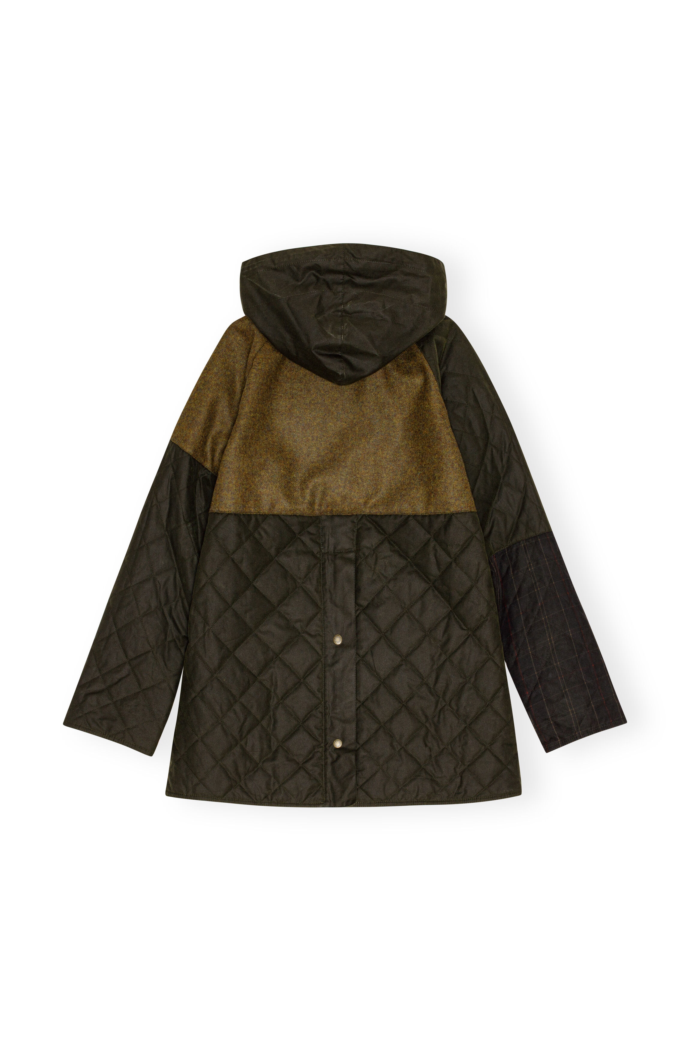 GANNI X BARBOUR SHORT BURGHLEY QUILTED WAX JACKET - 3