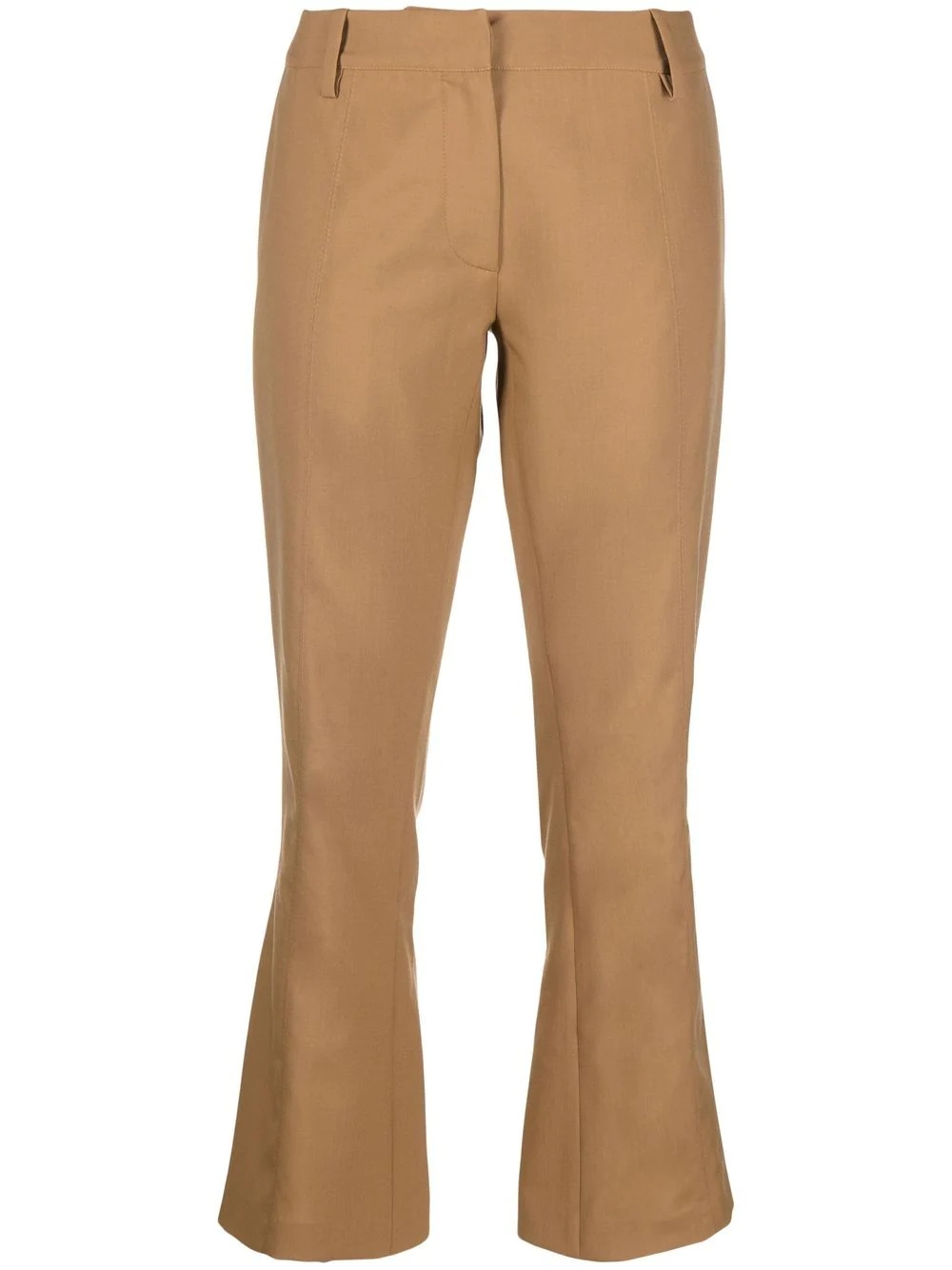 flared cropped trousers - 1