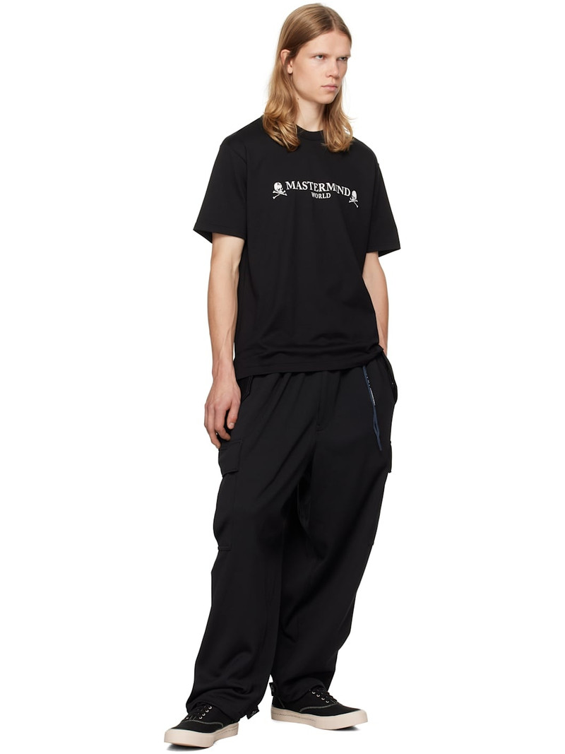 MASTERMIND WORLD Black Wide Fit Jersey Cargo Pants outlook