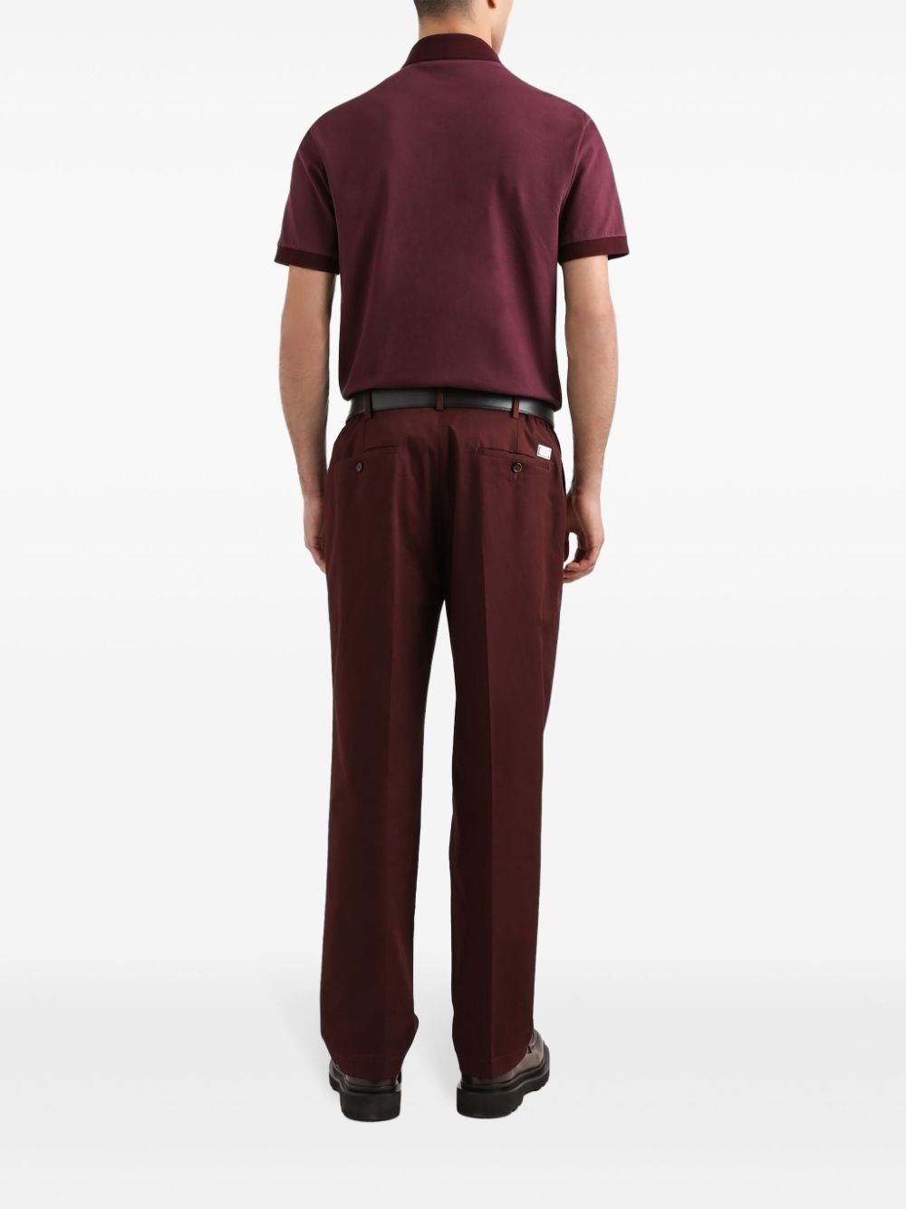 logo-plaque polo shirt - 3