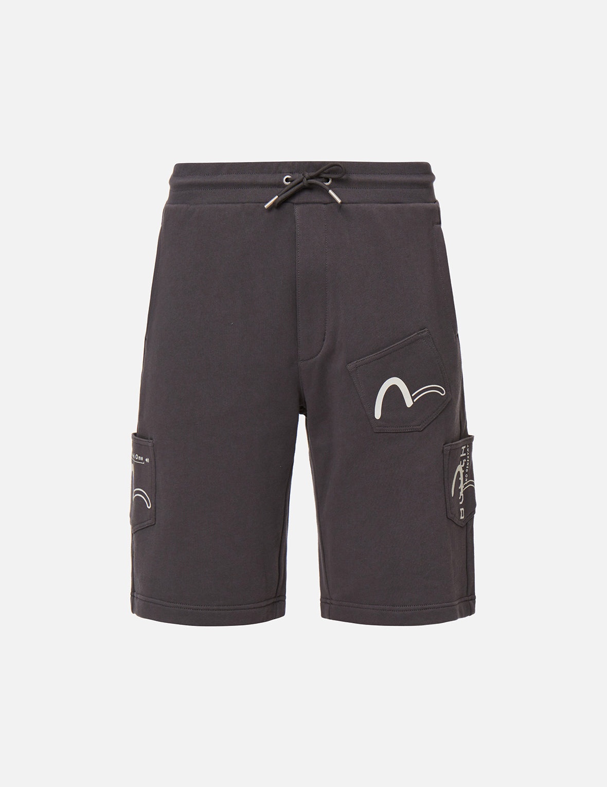 Seagull Print Pocket Sweat Shorts - 1