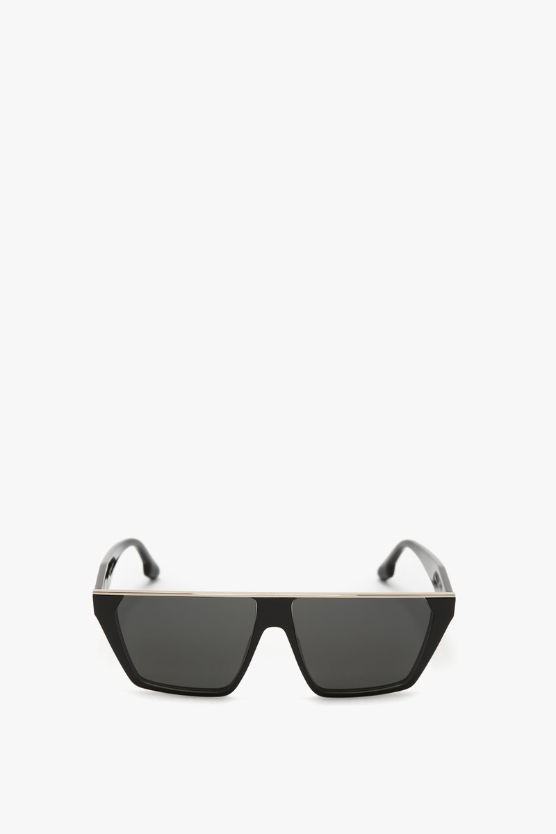 Flat Top Visor Sunglasses In Black 1