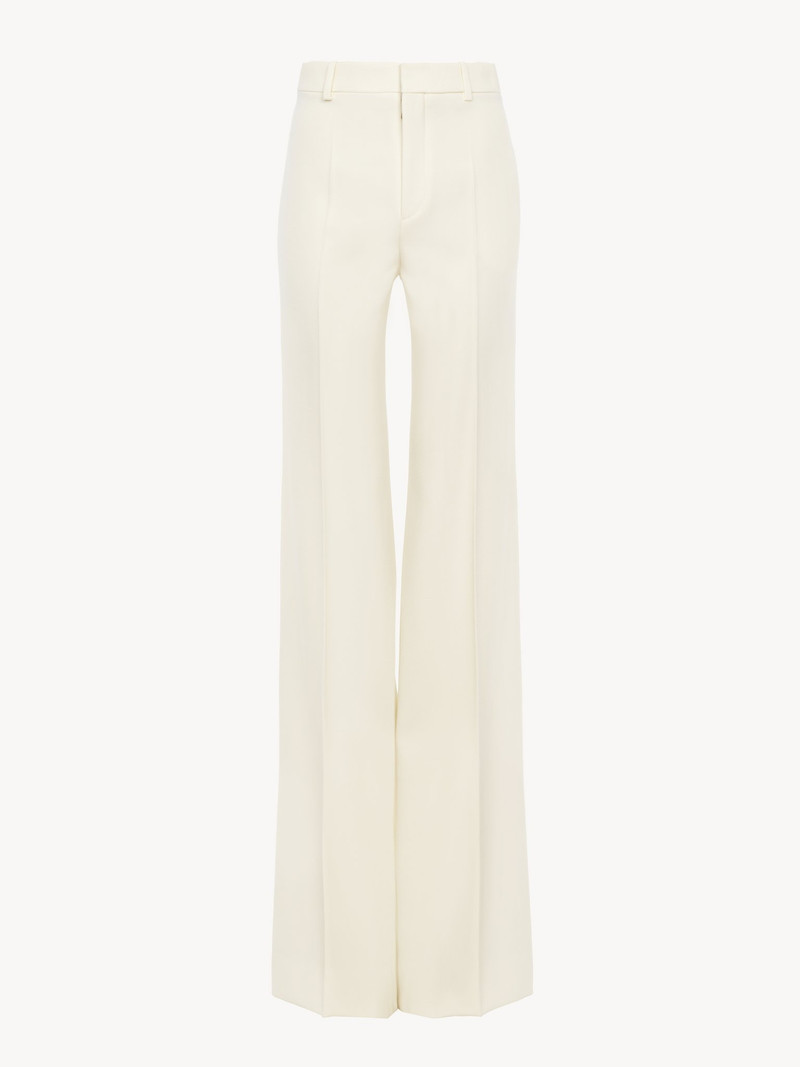 Chloé HIGH-RISE FLARED PANTS IN WOOL GRAIN DE POUDRE outlook