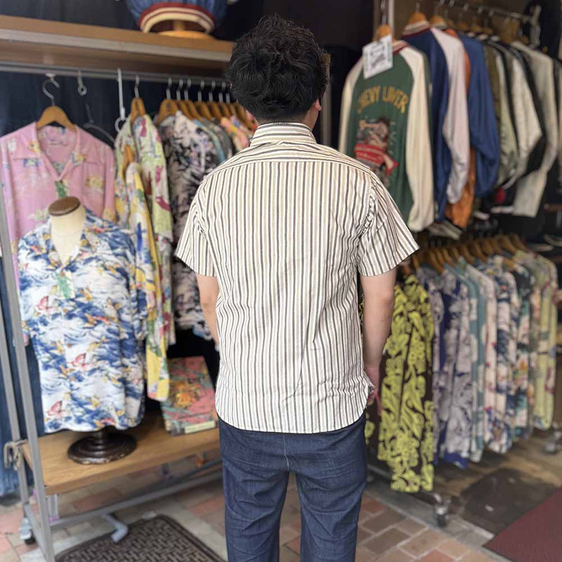 COTTON STRIPE S/S WORK SHIRT - SC39730 10