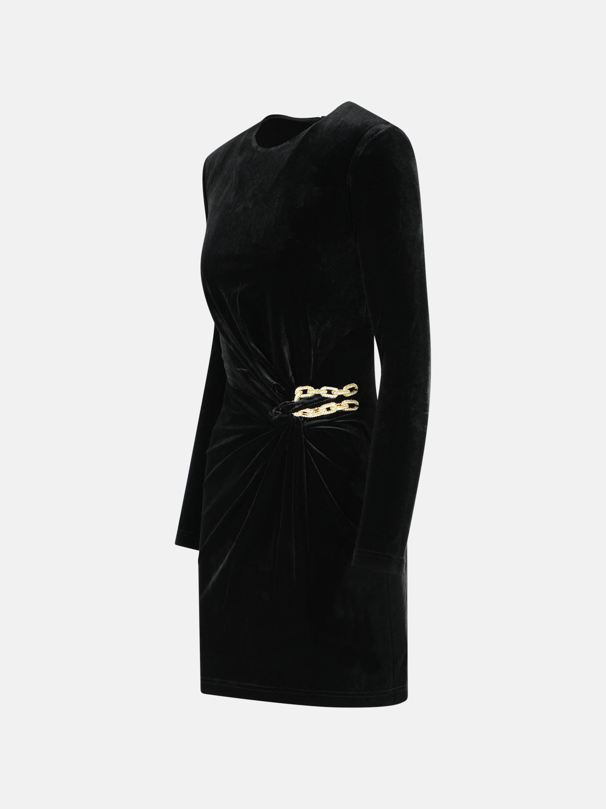 BLACK POLYESTER DRESS - 2