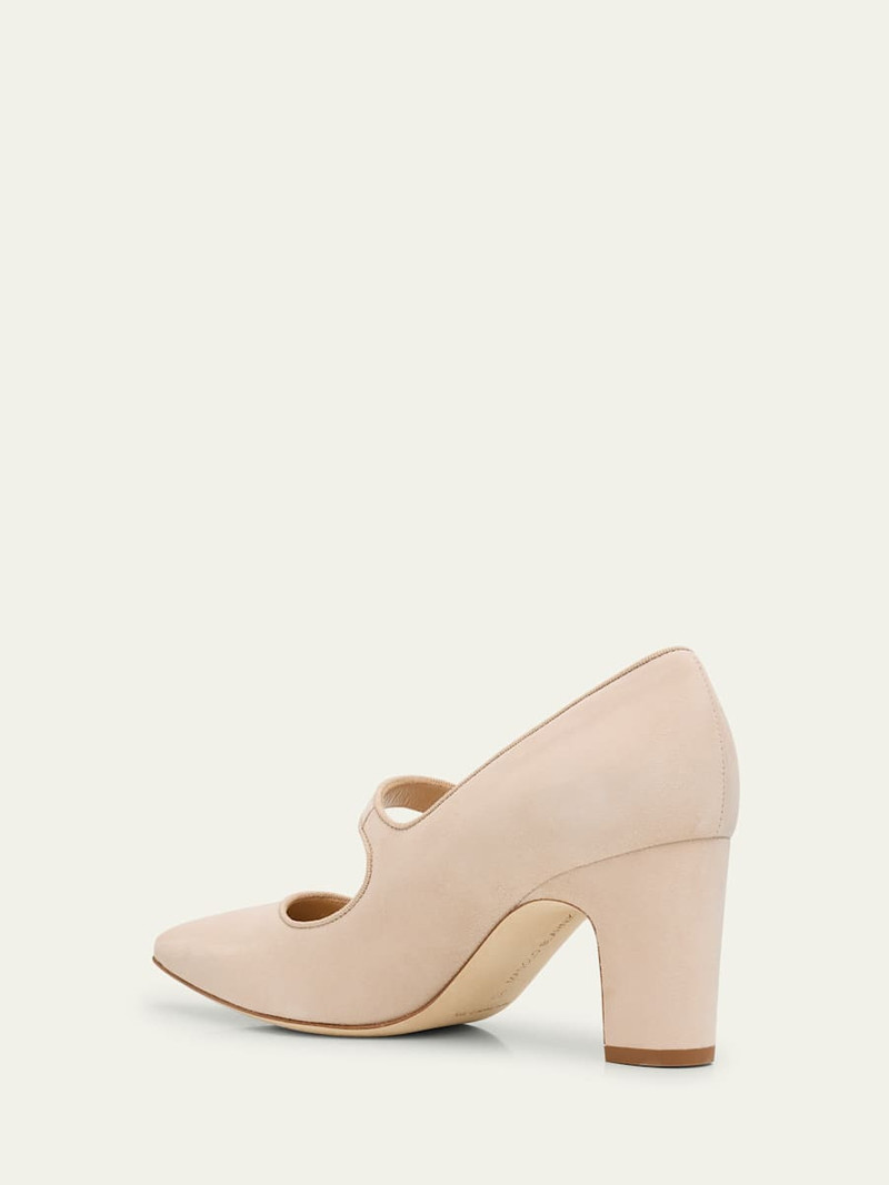 Manolo Blahnik Campariba Kid Suede Pumps outlook