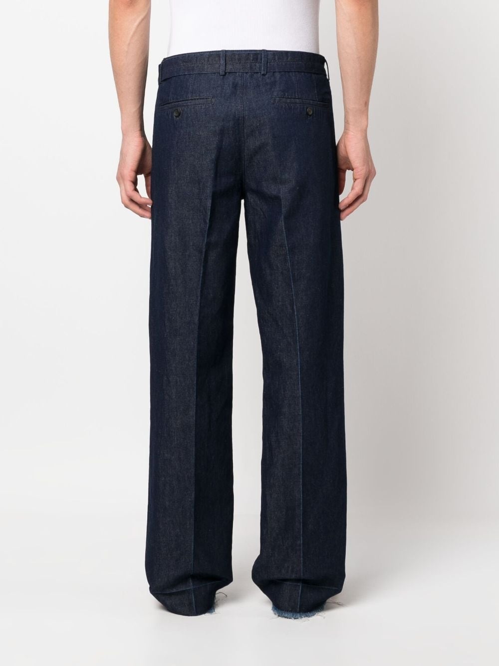buckle-waist straight-leg jeans - 4