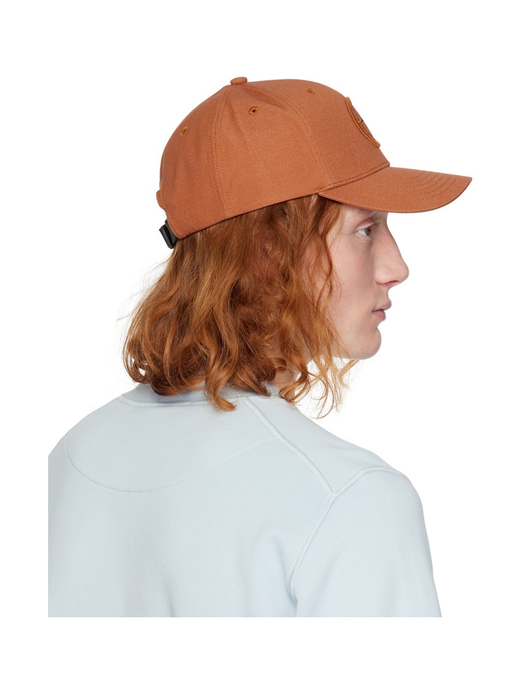 Orange Embroidered Cap - 3