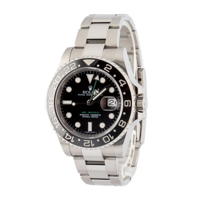 Pre-owned Rolex GMT-Master II 116710 Black Dial - 2