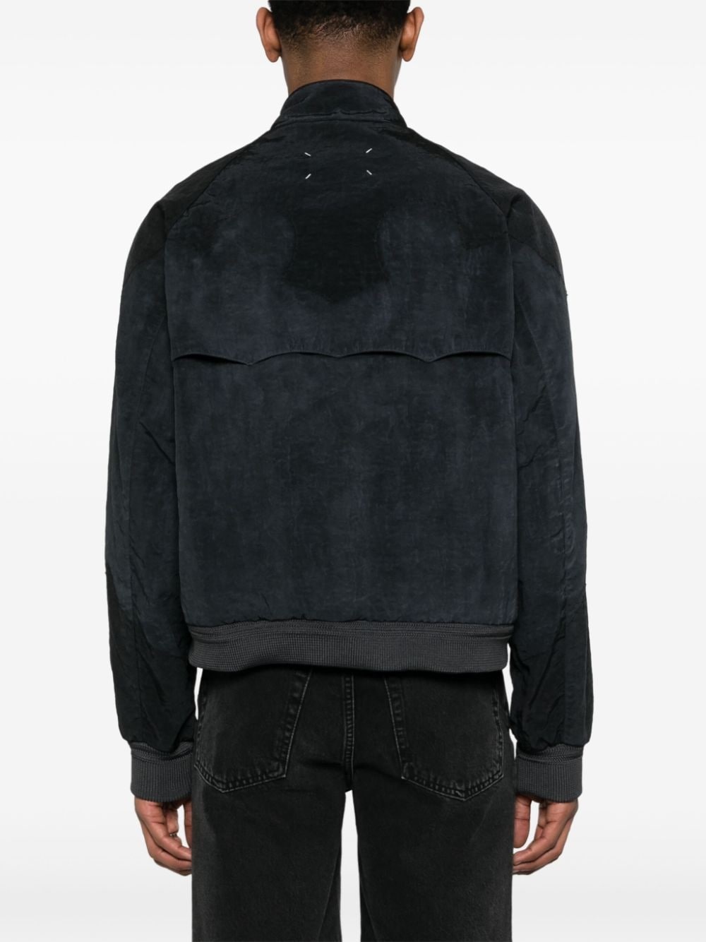 crinkled zip-up jacket - 4