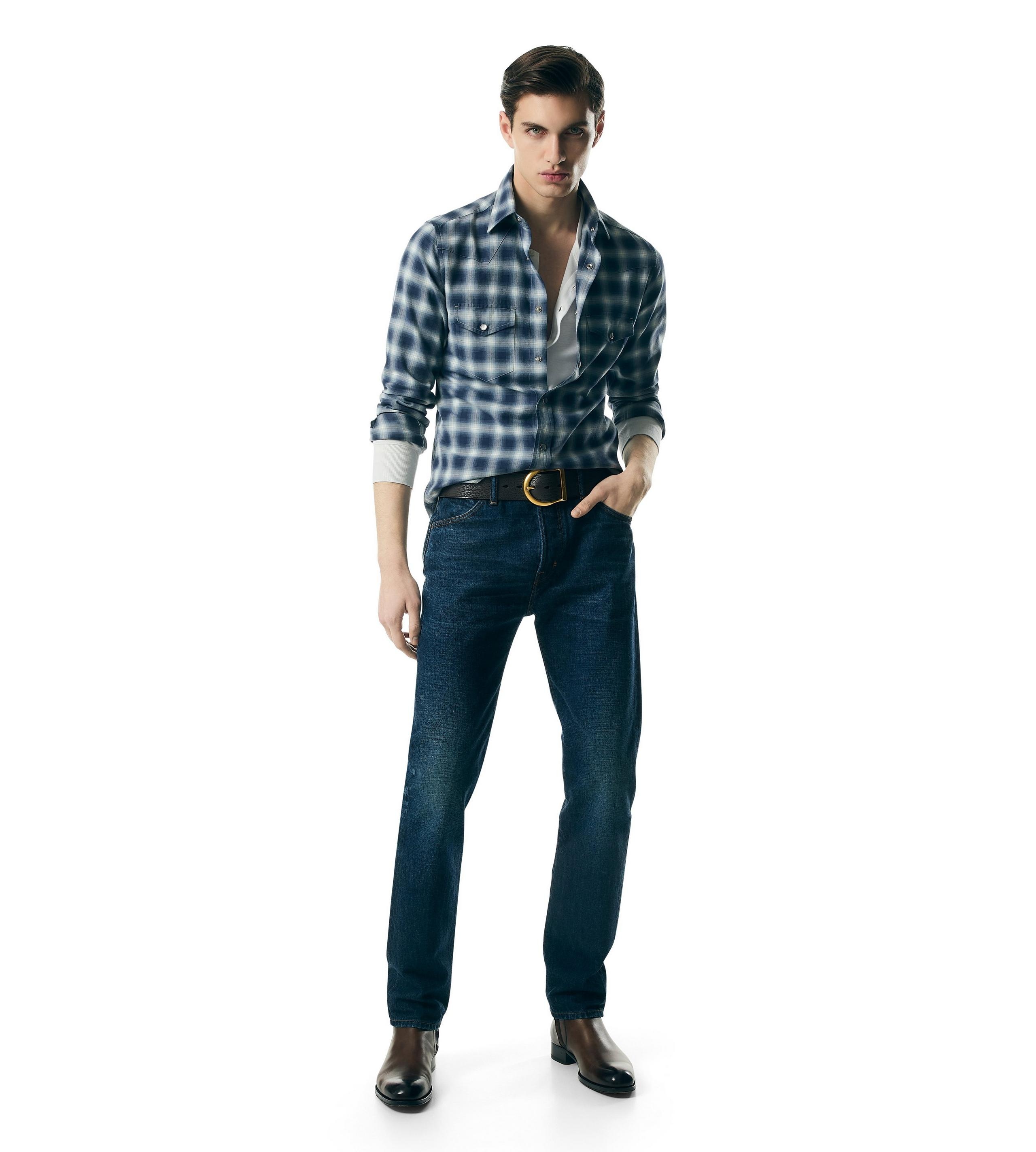 SHADOW CHECK WESTERN SHIRT - 2