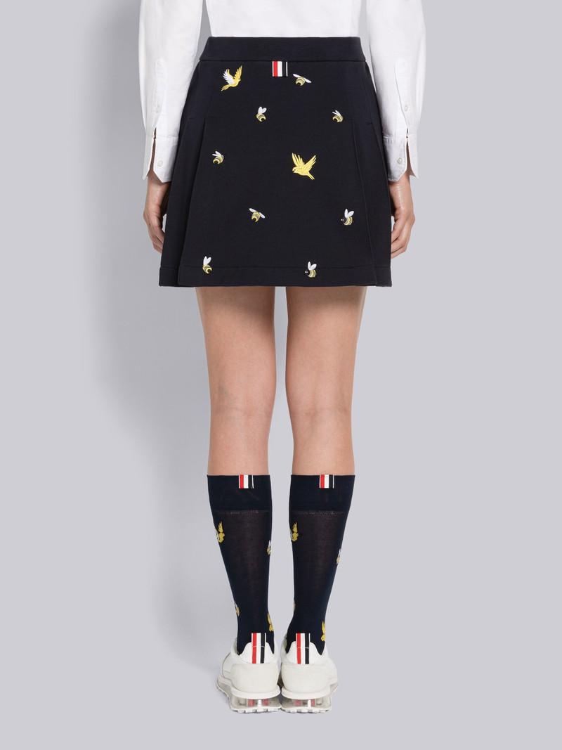 Loopback Birds and Bees Side Pleated Mini Skirt 3