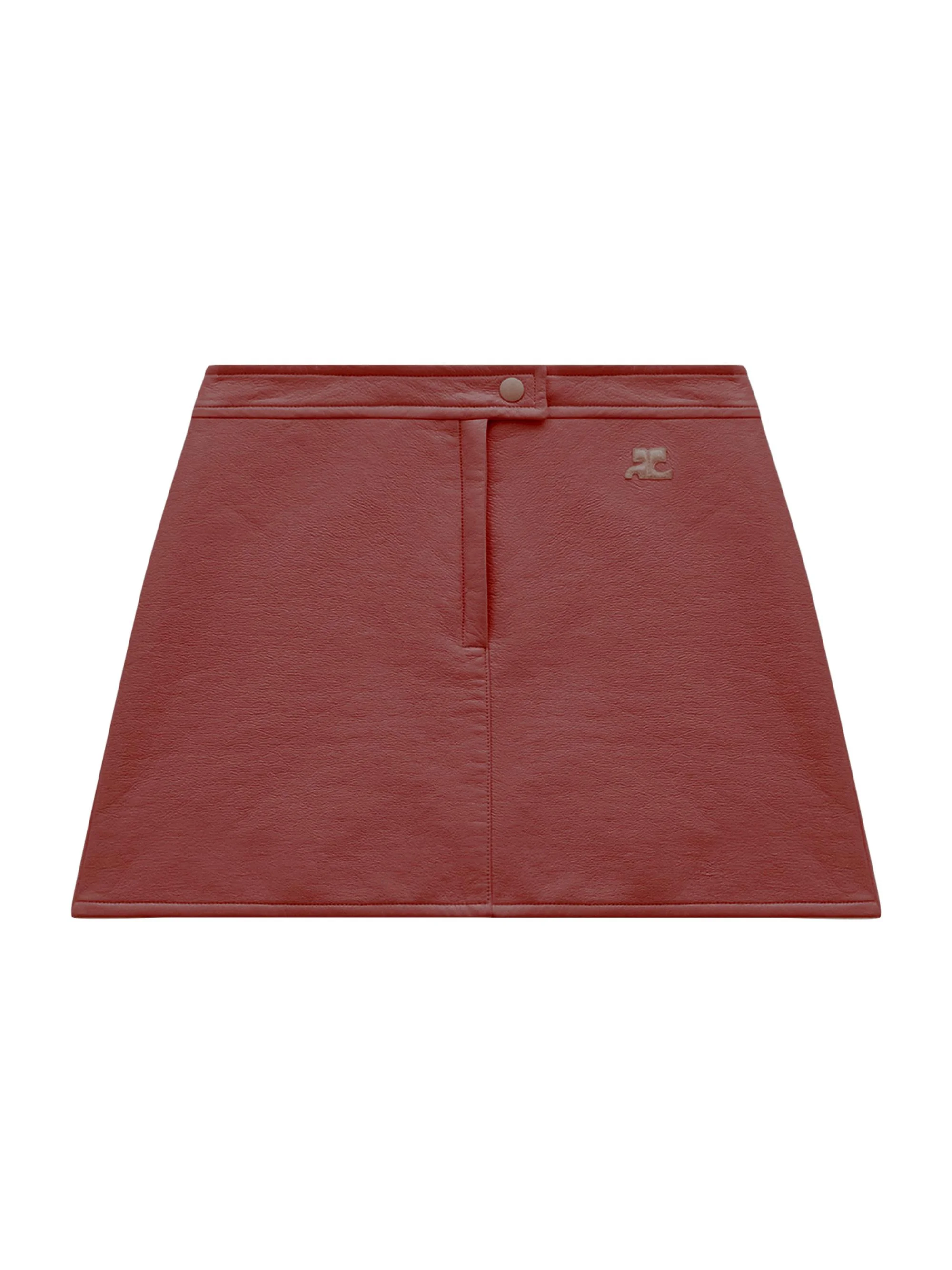 Women's Reedition Vinyl A-Line Miniskirt - Red - 1