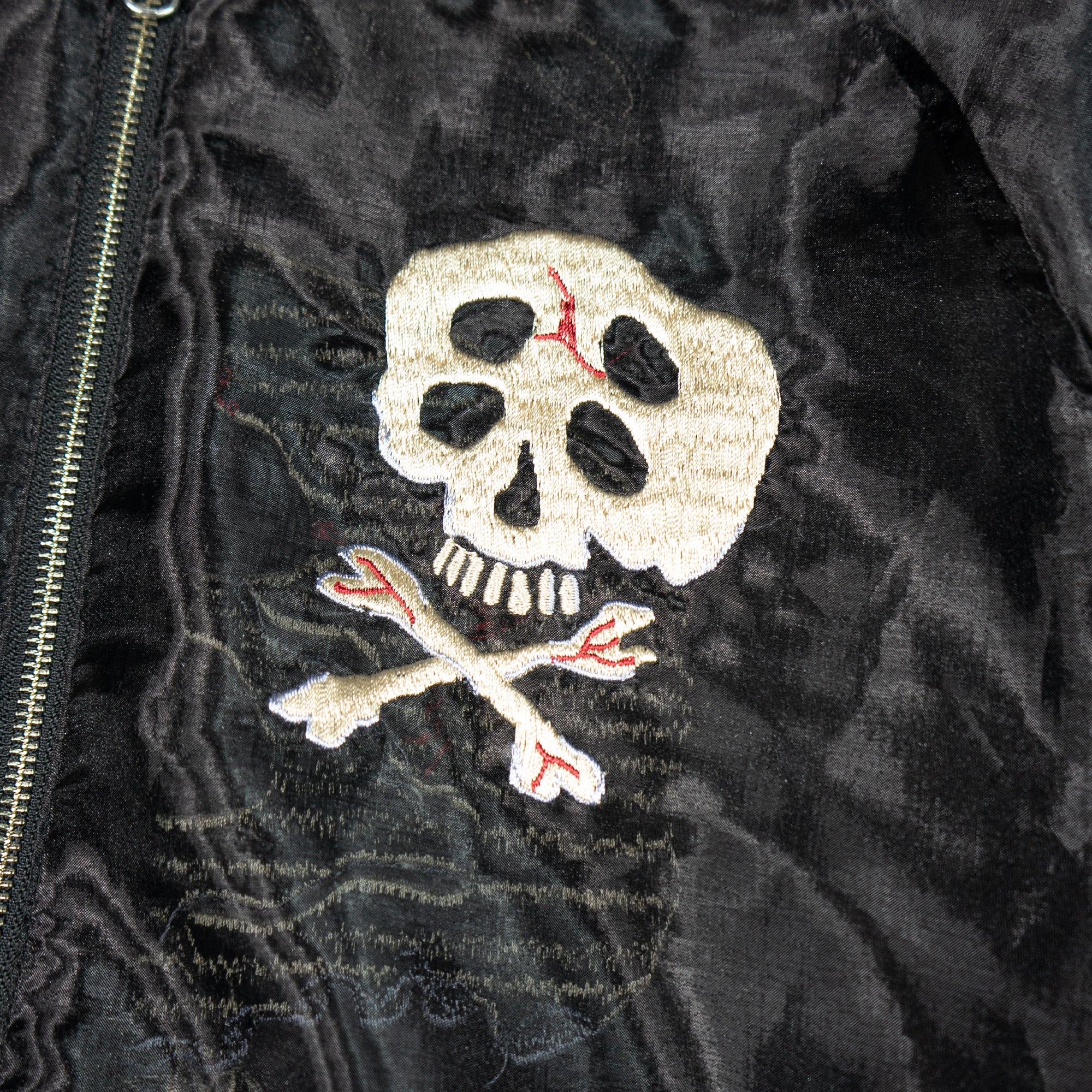 Kapital SEE-THROUGH PEARL SOUVENIR JACKET (SKULL) | REVERSIBLE