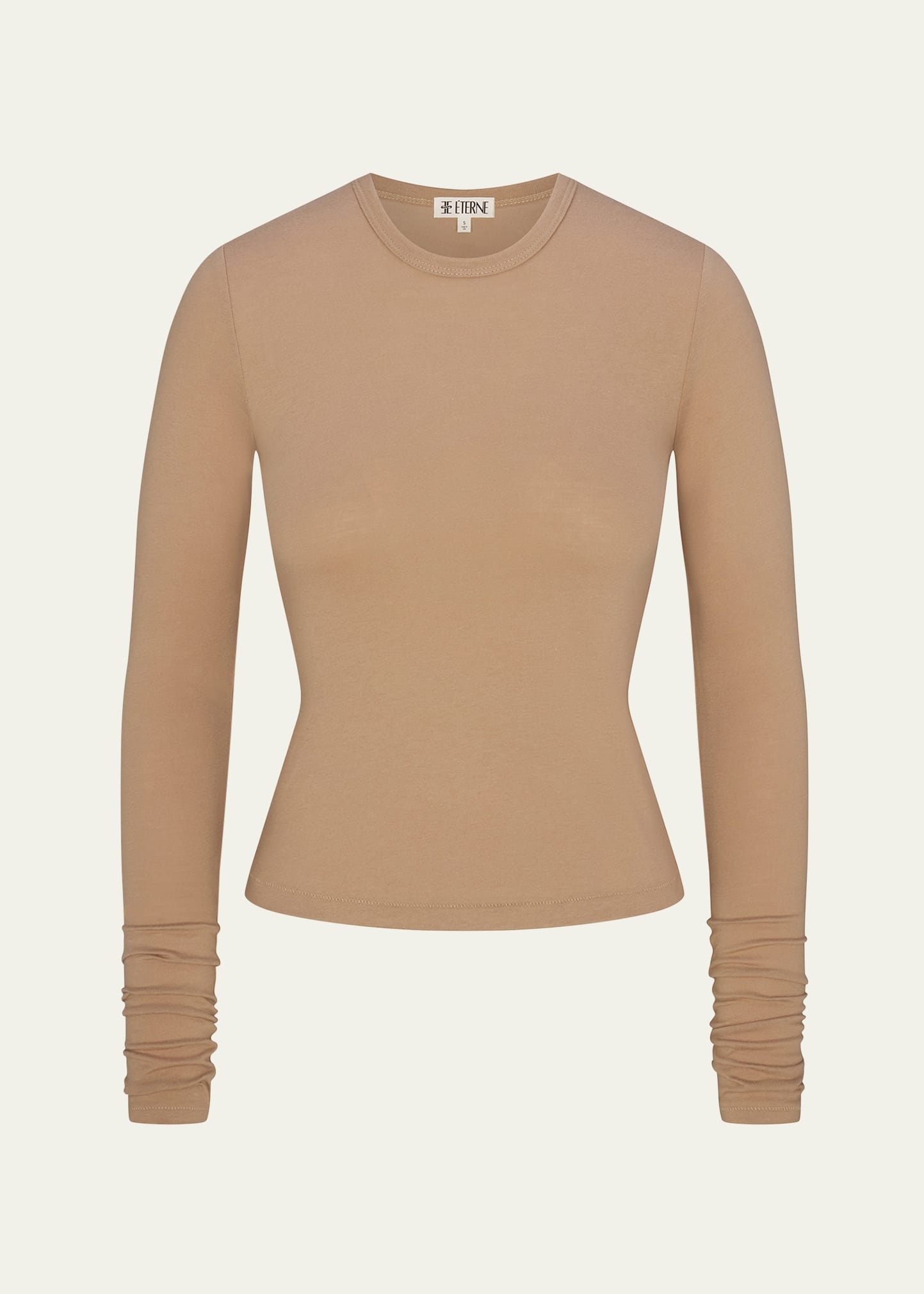 Fitted Crewneck Long-Sleeve T-Shirt - 1