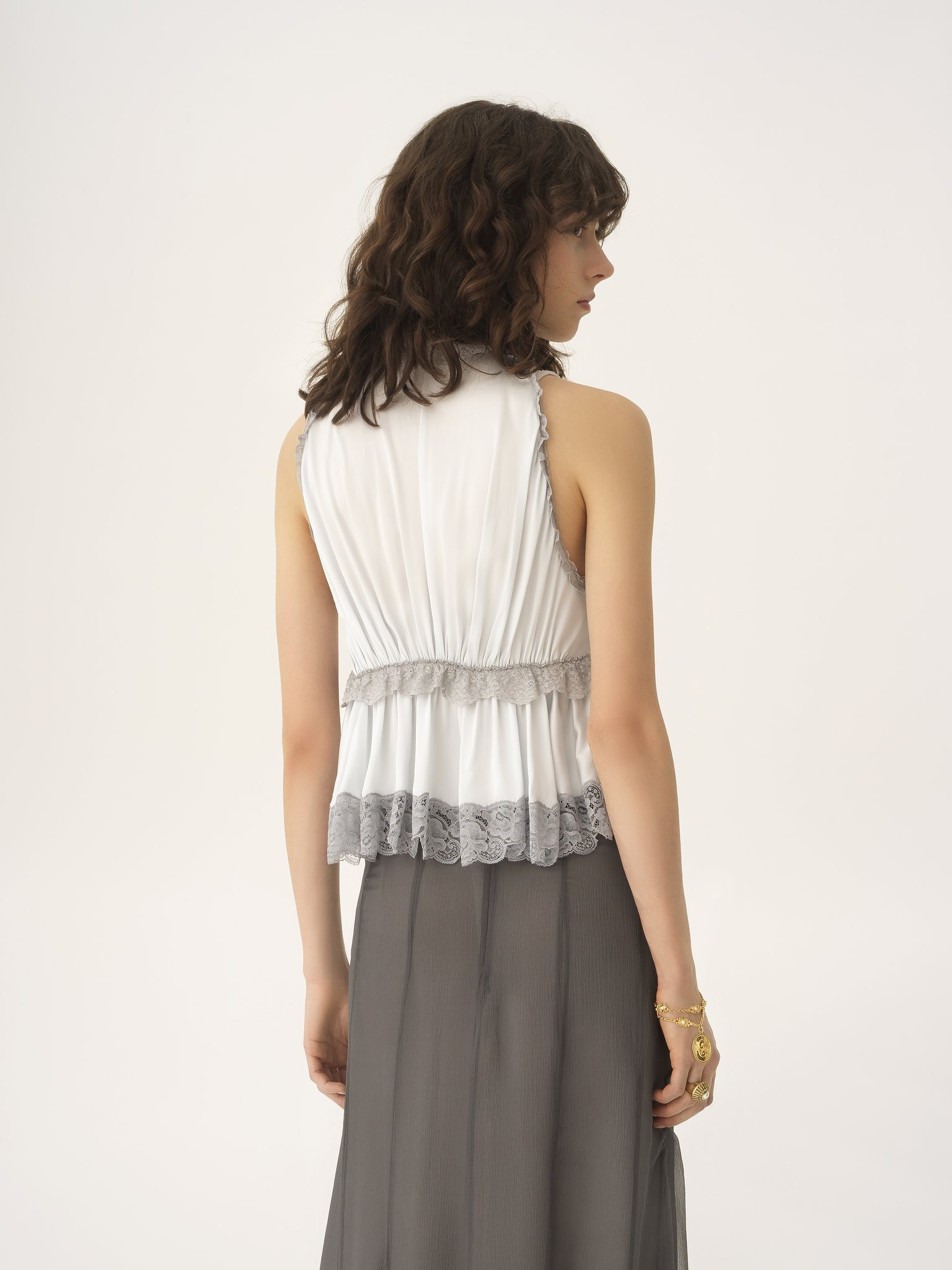 FLUID MAXI SKIRT IN SILK MOUSSELINE - 5