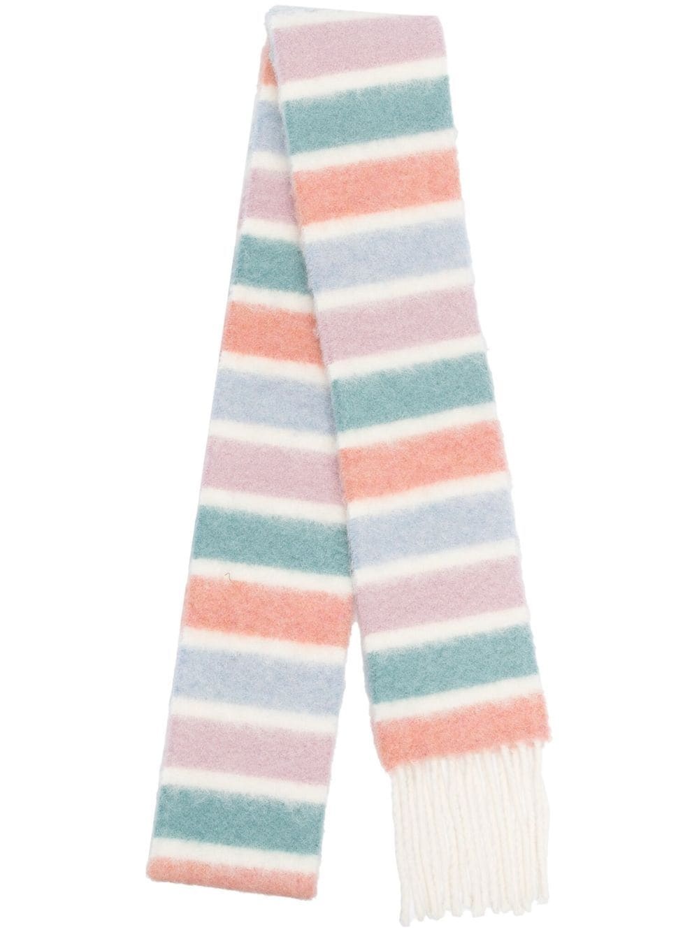 fringed colour-block scarf - 1