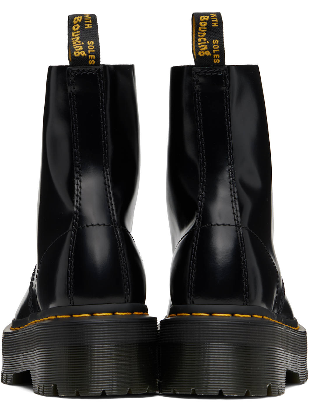 Black Molly Leather Platform Boots - 2