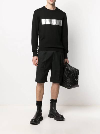 Givenchy metallic logo-print jumper outlook