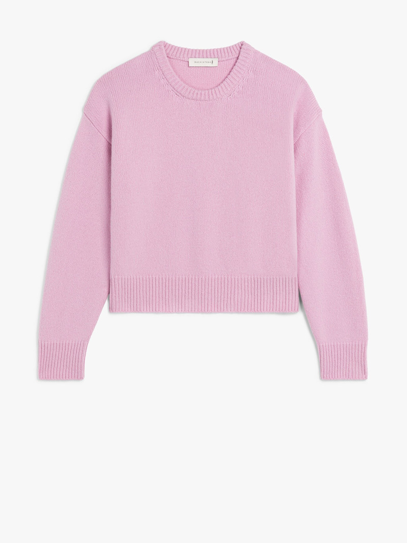 KAYLEIGH PINK WOOL CREWNECK SWEATER 1