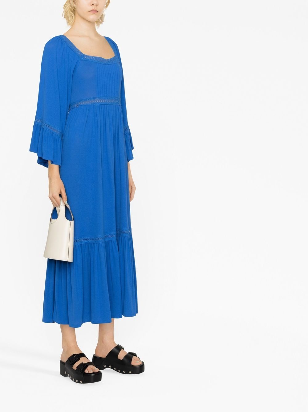 square-neck midi dress - 4