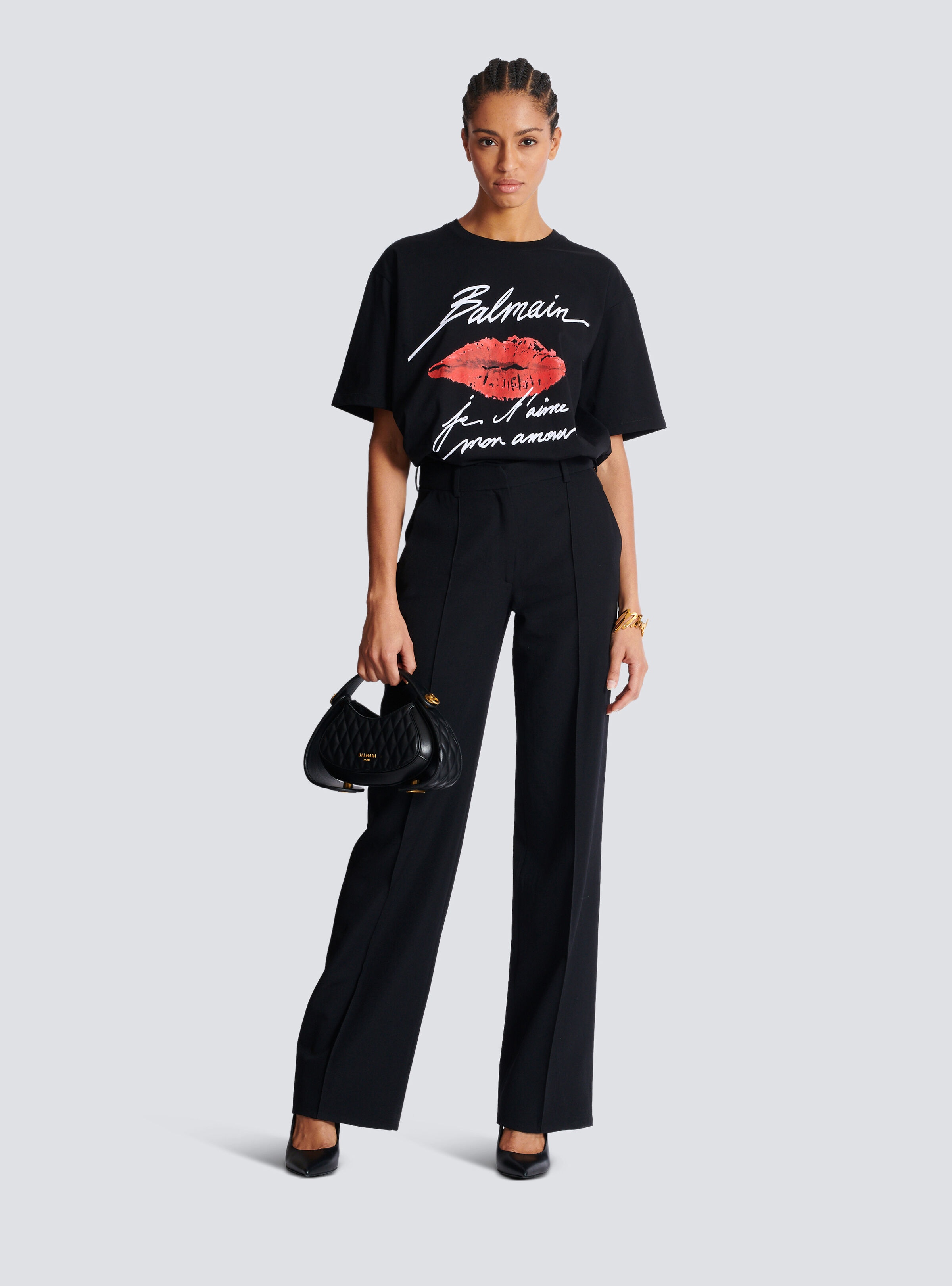 Short-sleeved T-shirt with Kiss print - 2