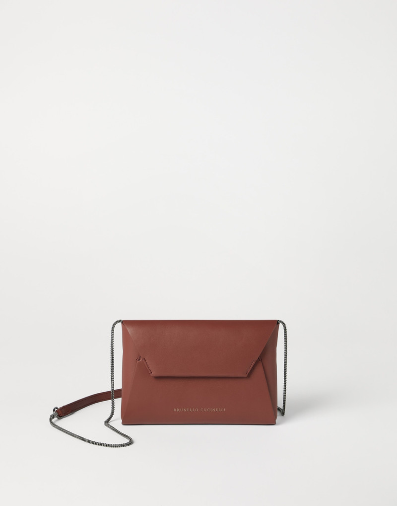 BC Duo pochette in calfskin with precious chain 1