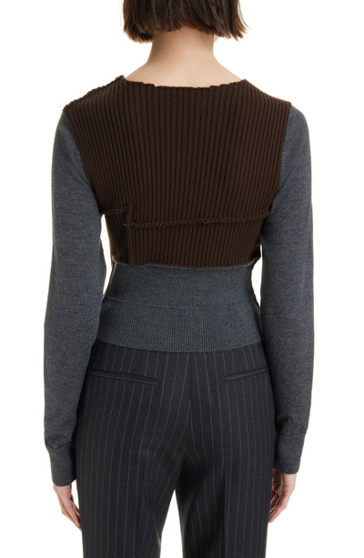Dries Van Noten Tessa Pieced Colorblock Merino Wool Sweater outlook