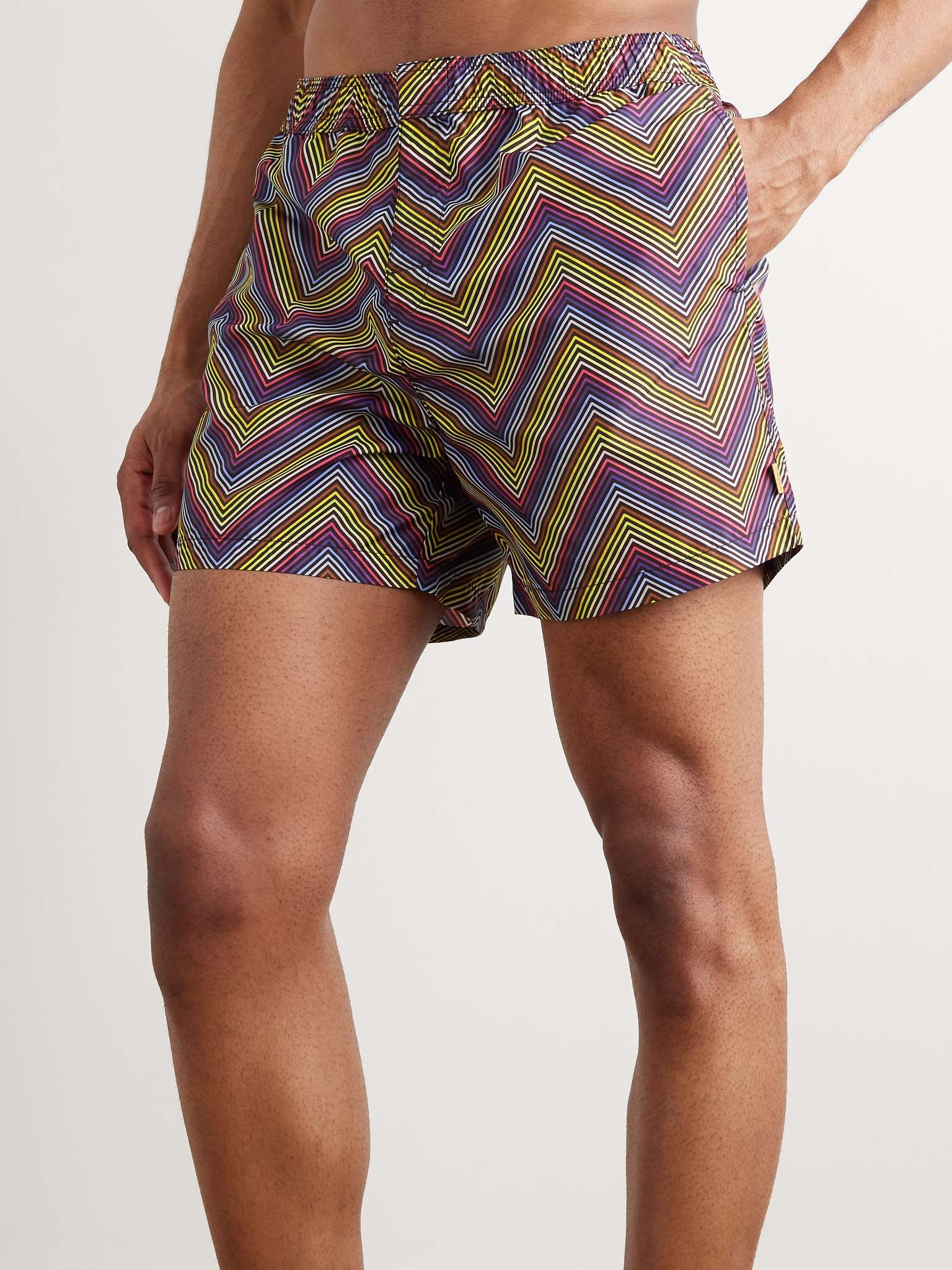 Slim-Fit Mid-Length Printed Swim Shorts - 2