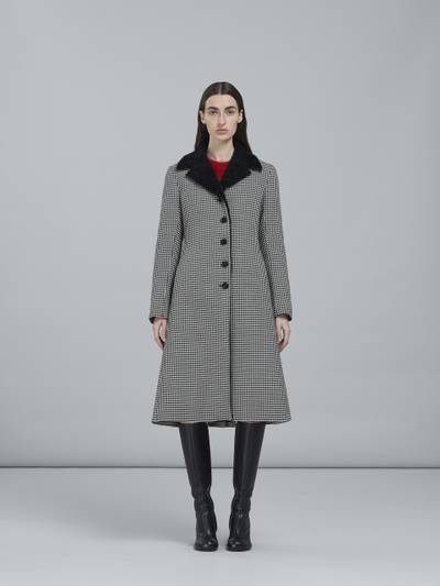 Marni DOUBLE FACE HOUNDSTOOTH WOOL COAT outlook