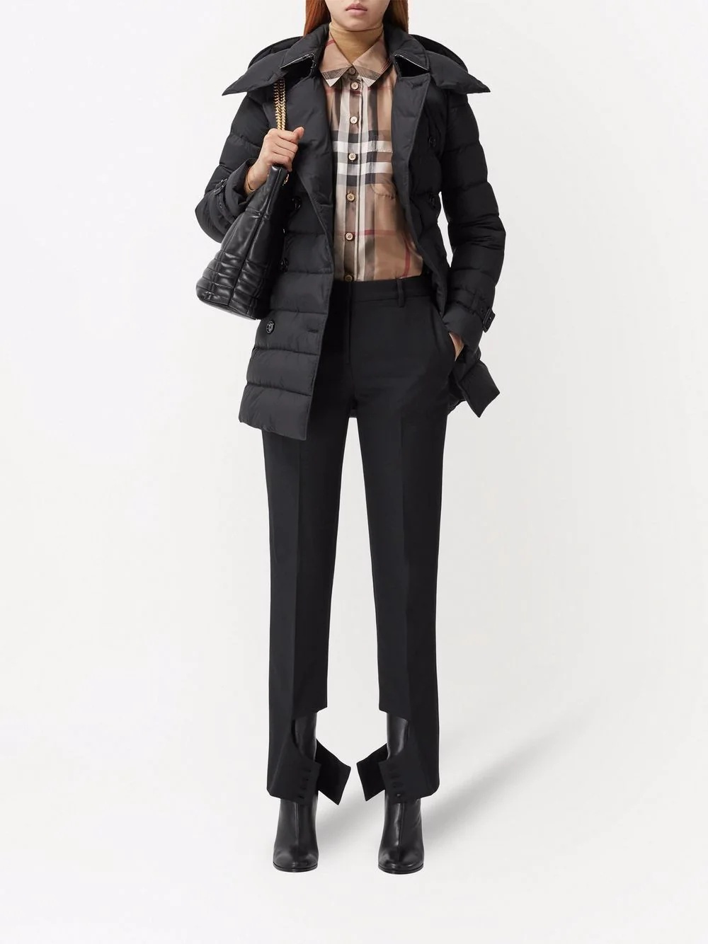 detachable-hood padded coat - 2