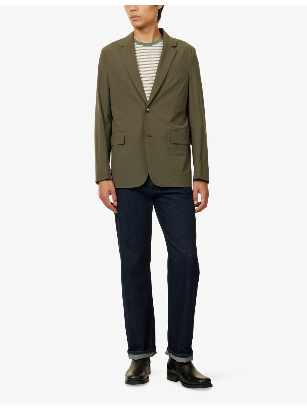 Notch-Lapels Regular-Fit Woven Blazer - 2