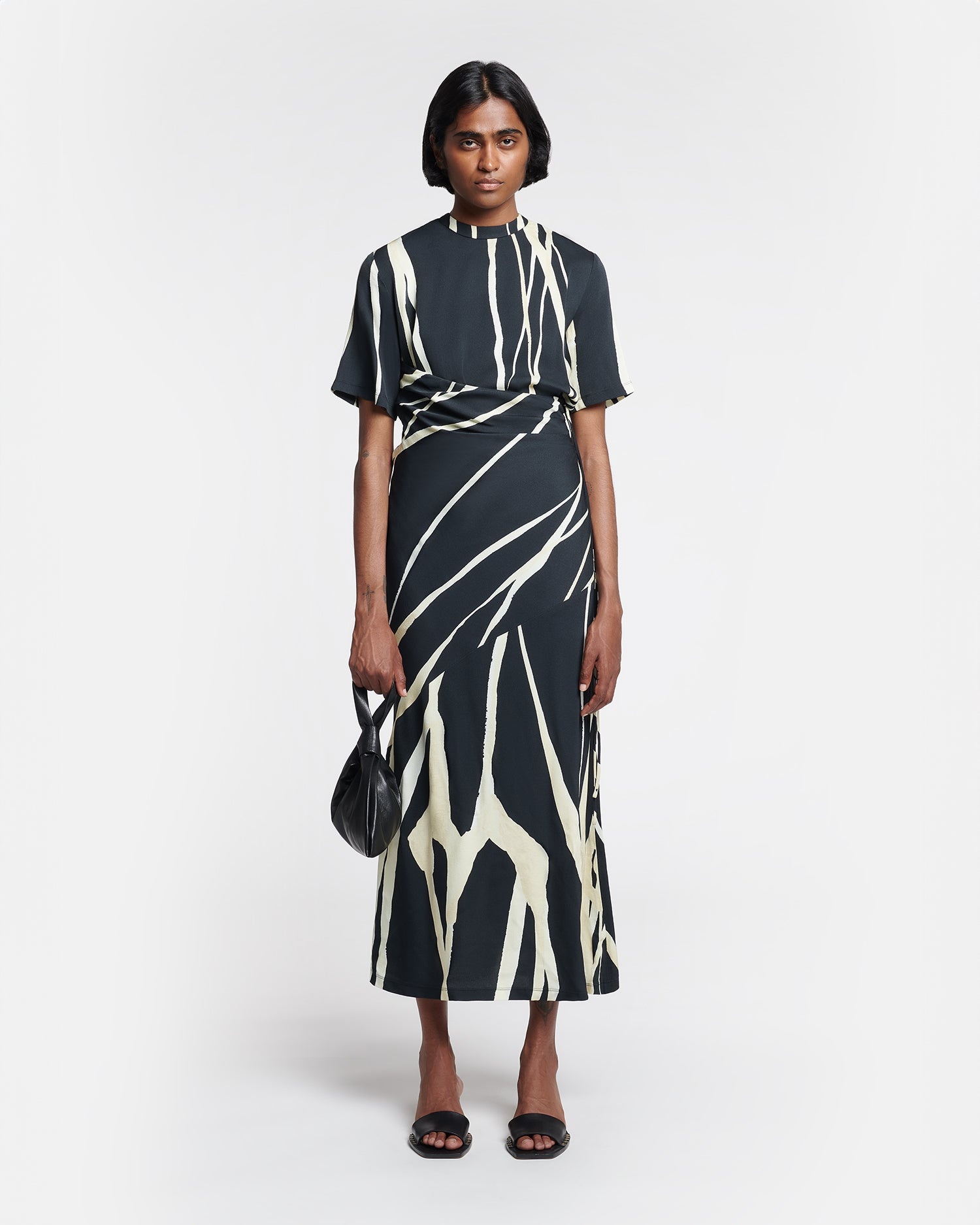 Printed Georgette Midi Dress - 2