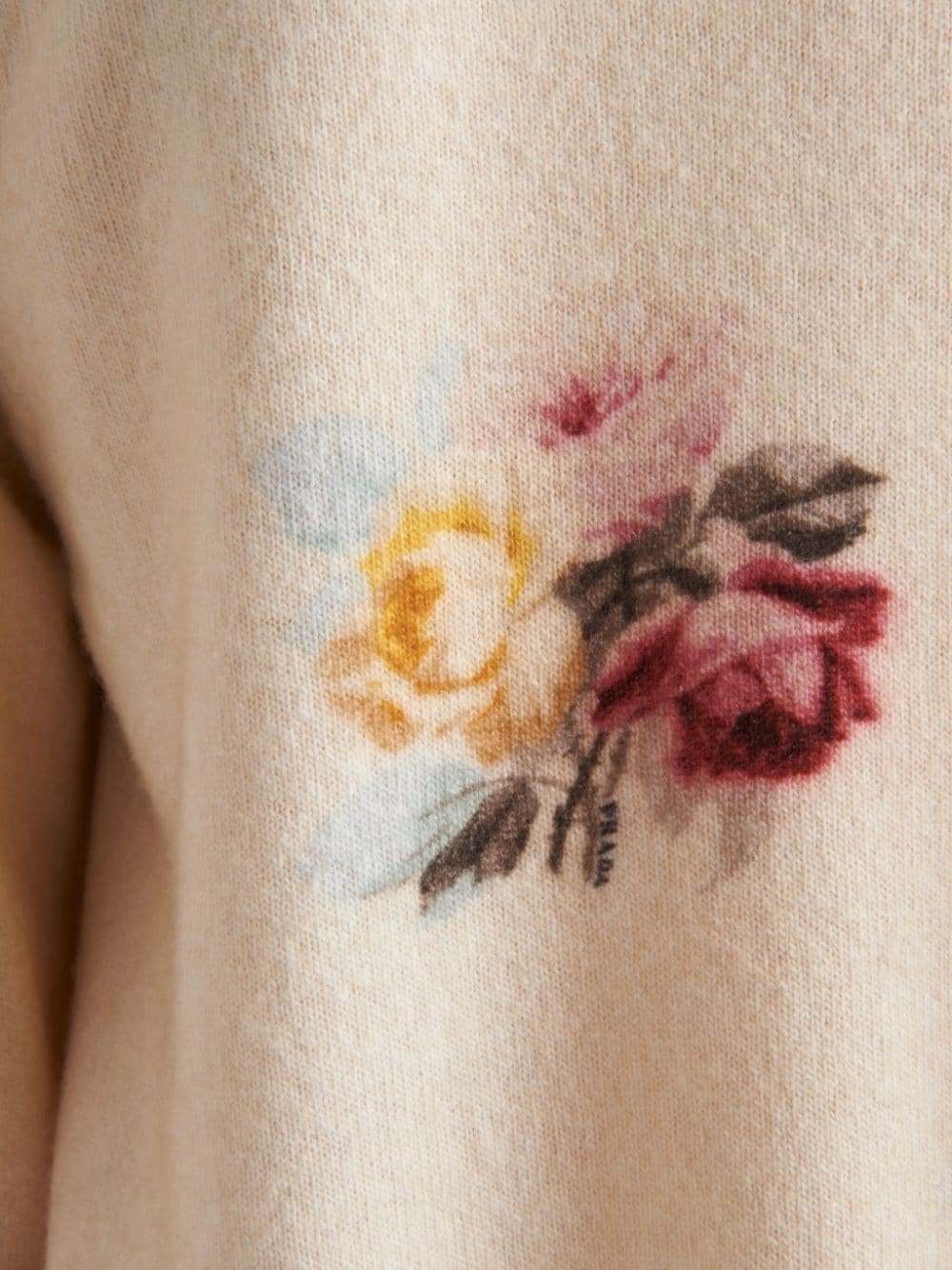 logo-print wool cardigan - 6