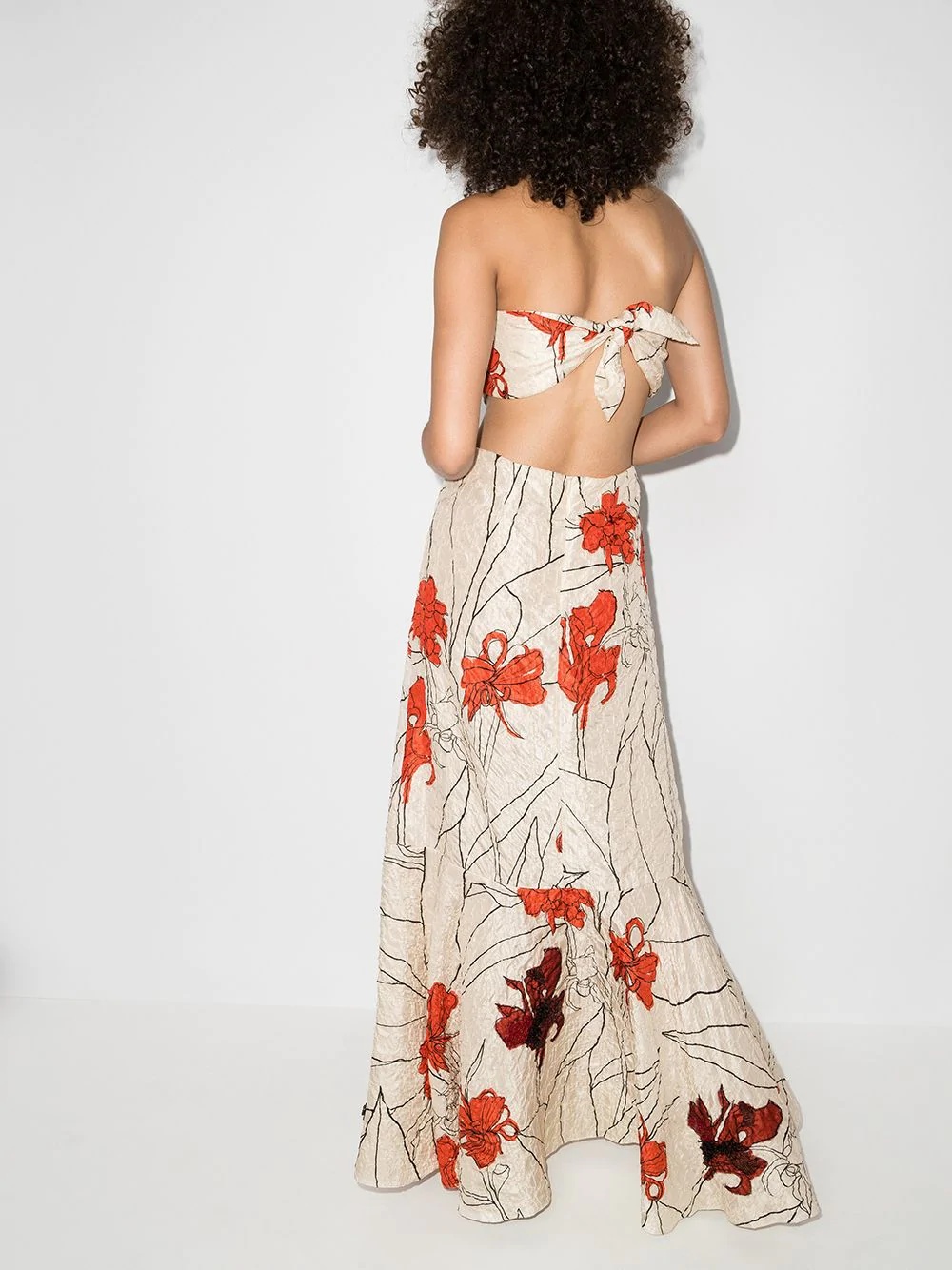 Trazos Misteriosos floral-print maxi dress - 3