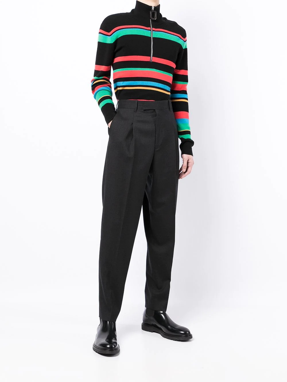 tailored-cut straight trousers - 2