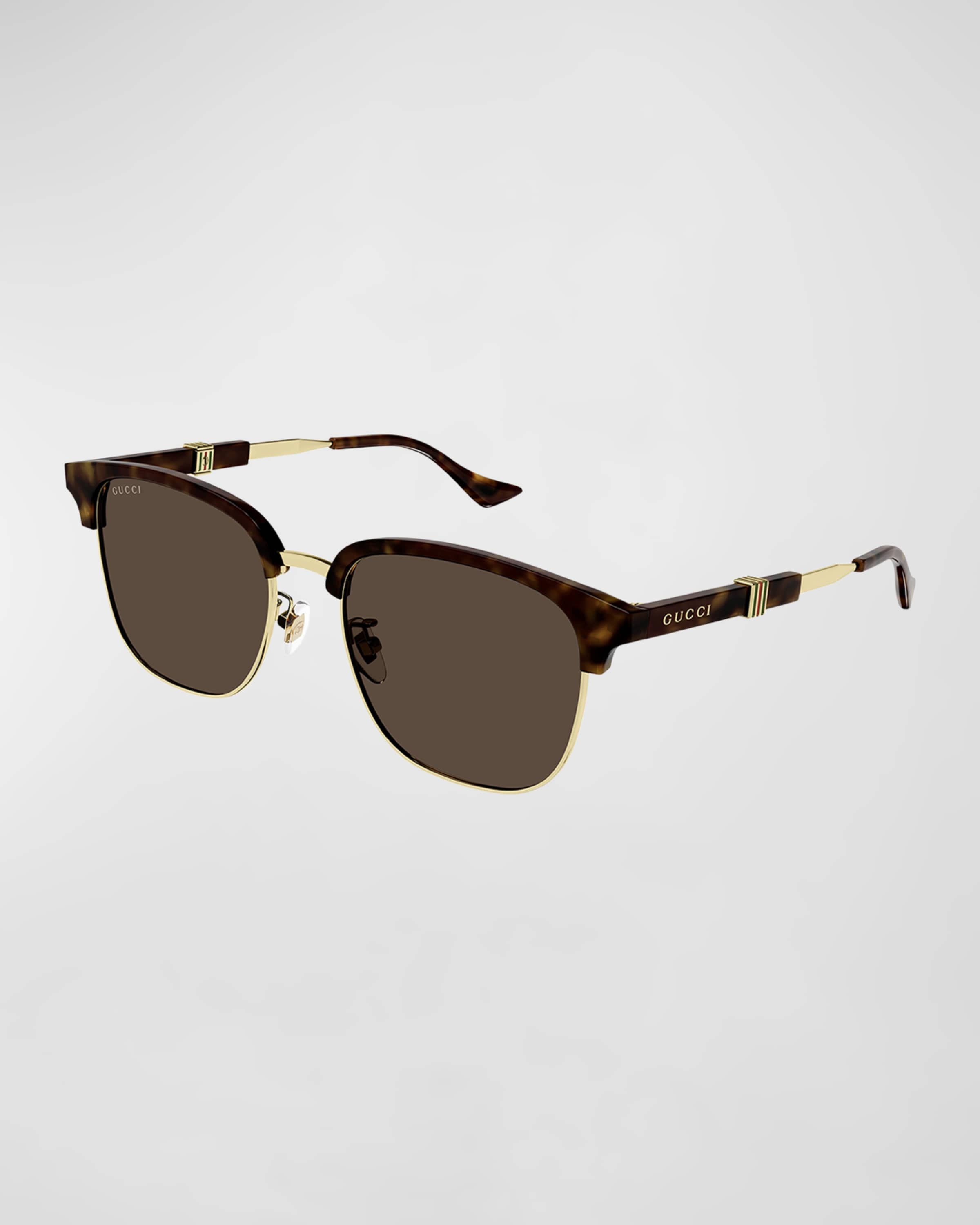 Men's Metal and Acetate Square Sunglasses - 1