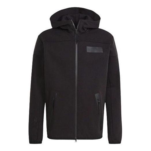 adidas Sports Stylish Hooded Jacket 'Black' H31037 - 1