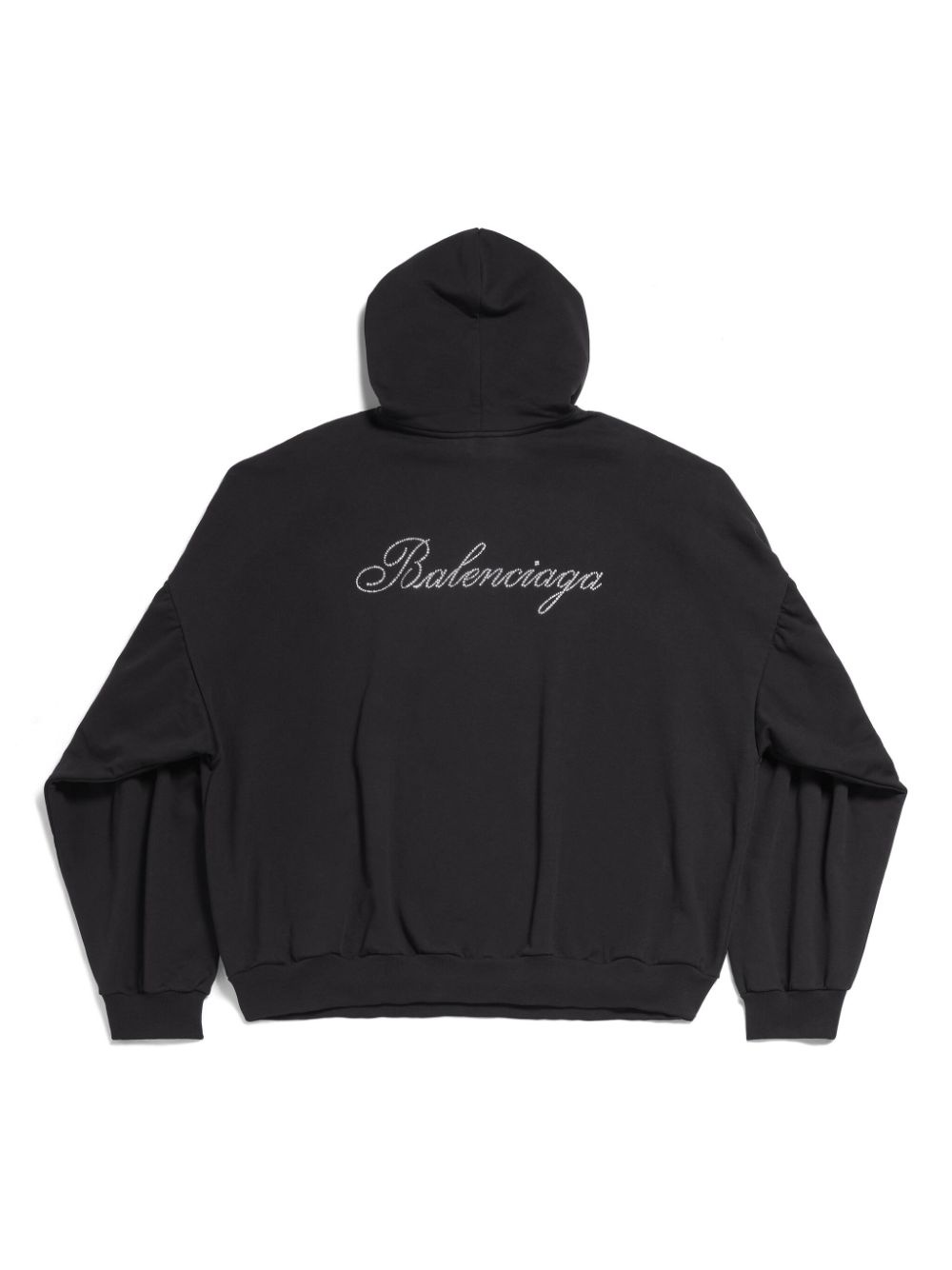 logo-embellished cotton hoodie - 5