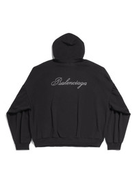 BALENCIAGA logo-embellished cotton hoodie | REVERSIBLE