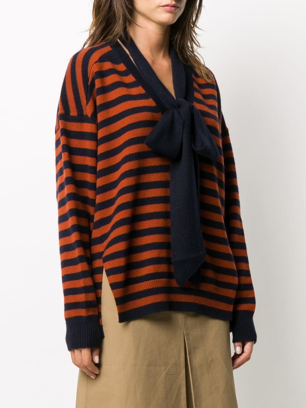 bow striped jumper - 3