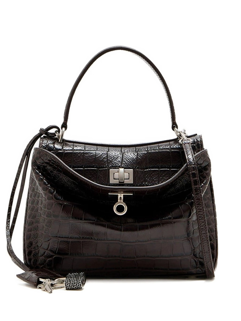 Balenciaga Mini Rodeo Crocodile-effect Tote Bag 1